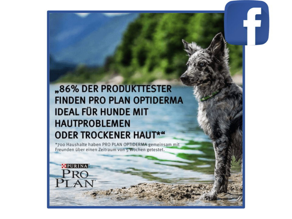 Facebook Werbung von Purina inkl. User Generated Content 